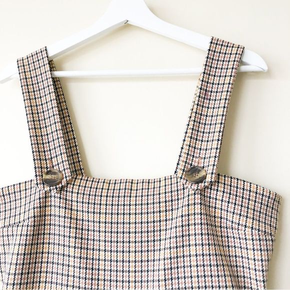 Zara Houndstooth Overall Mini Dress - Picture 7 of 10